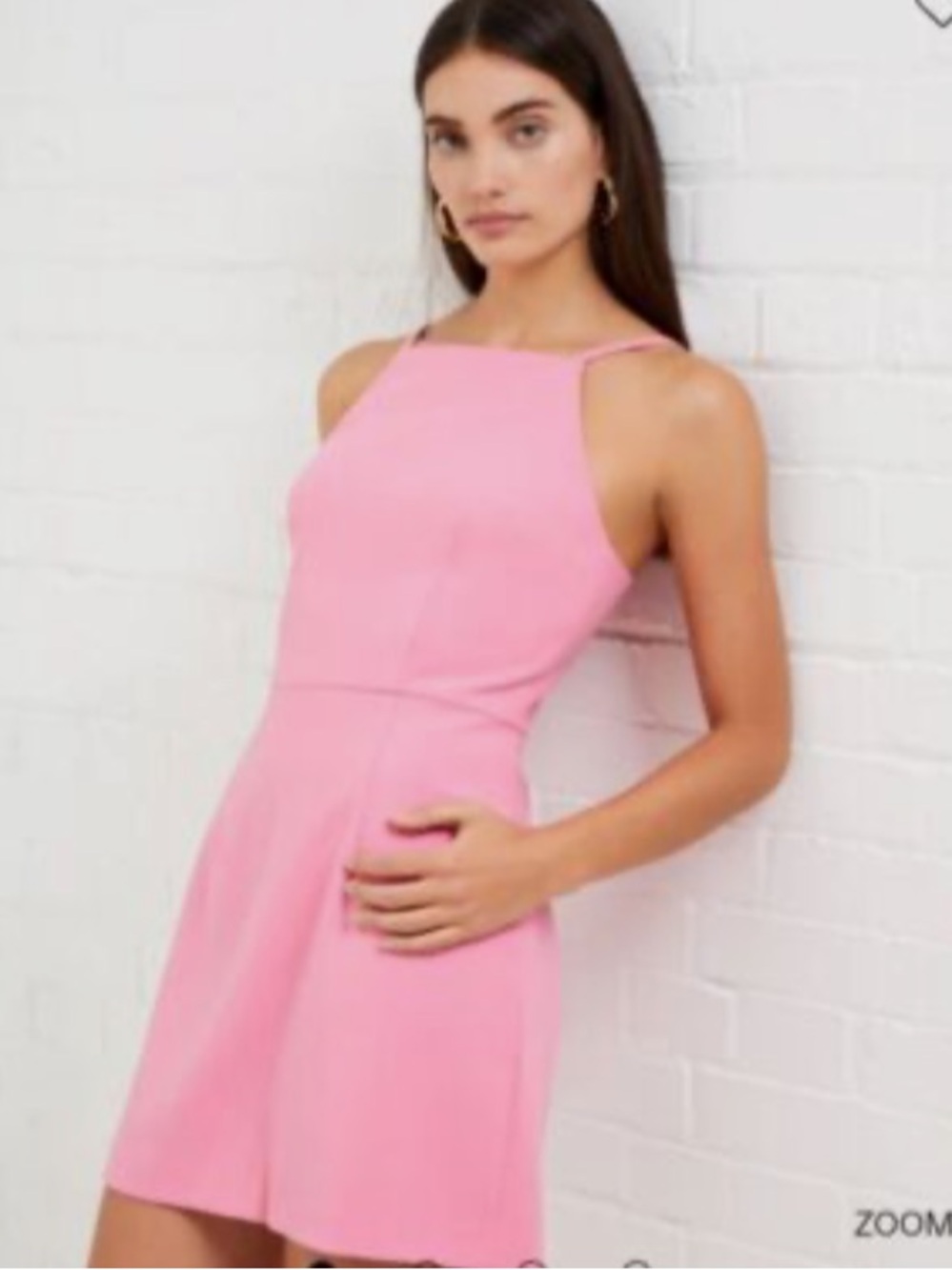 French Connection Pink Halter-Style Mini Dress Size 8